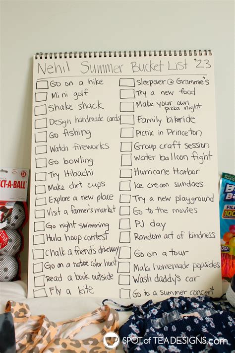 2023 Summer Bucket List - Spot of Tea Designs