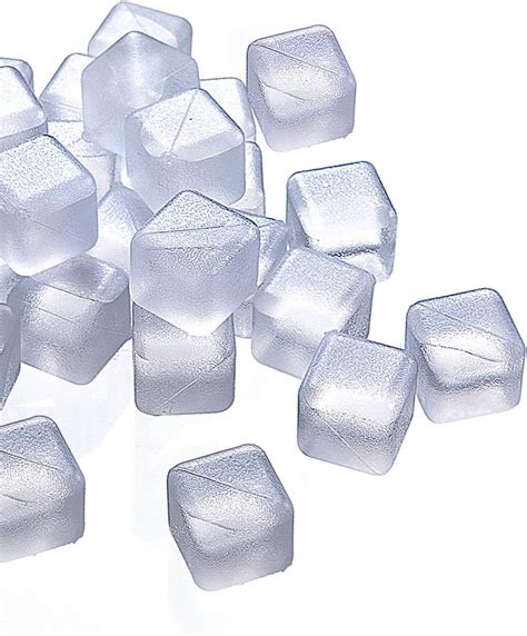 Amazon.com: 30 PCS Reusable Ice Cubes for Drinks - Refreezable Plastic Ice Cubes to Cool Drinks ...