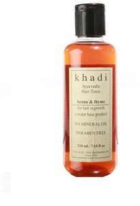KHADI NATURAL Ayurvedic Hair Regrowth Tonic - Henna & Thyme (Paraben ...