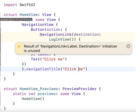 Swift UI Navigation Link Destination 的图像结果