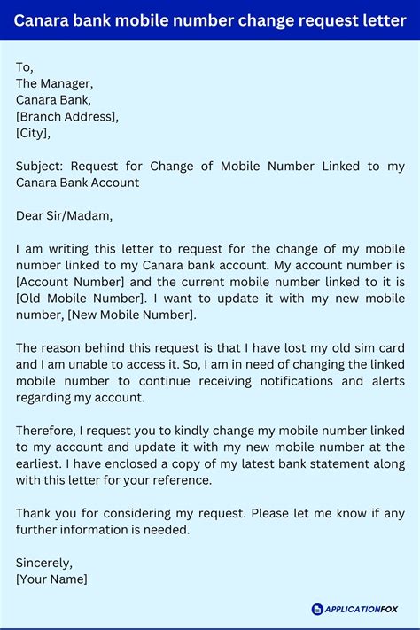 (11+) - Application for Change Mobile Number in Bank Account