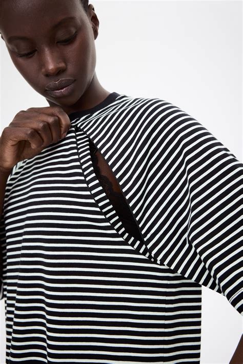 MAMA Before & After Nursing dress - Black/Striped - Ladies | H&M IN