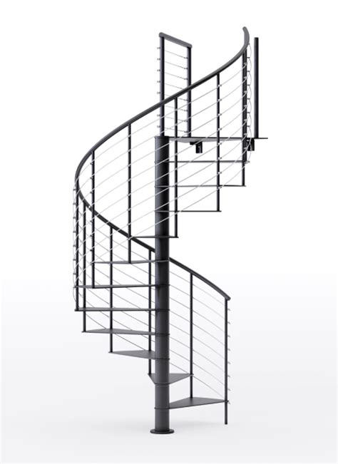 Hayden Black 5' Steel Spiral Stair Kit | Mylen Stairs