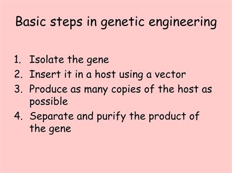 Genetic Engineering Basic Steps 的图像结果