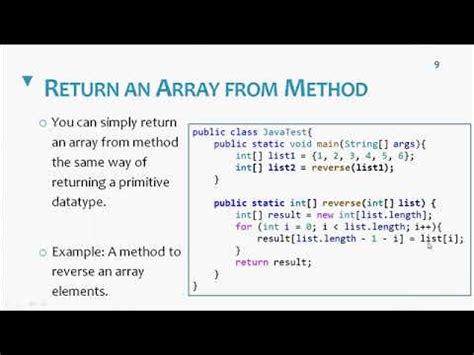 Image result for How to Return an Array Java