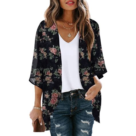 Spring'S New Arrivals AXXD Black Swimsuit Cover Up Women Floral Print ...