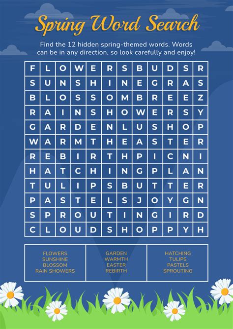 Image result for Spring Word Search Sheets Printable