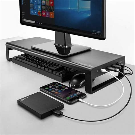 Vaydeer USB 3.0 Aluminum Monitor Stand with Data India | Ubuy