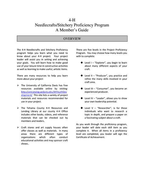 Fillable Online cetehama ucanr 4-H NeedlecraftsStitchery Proficiency ...