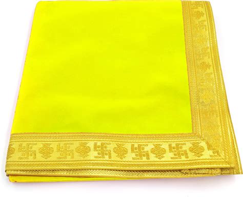 Bhakti Lehar (Size: 1/2 Meter) Big Large Yellow Plain Velvet Pooja ...