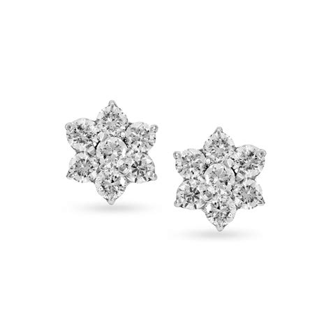 Charming Seven Stone Diamond Stud Earrings