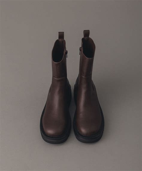 店舗在庫 - トラックソールストレッチブーツ - ダークブラウン (20) - 38.0 ｜J'aDoRe JUN ONLINE