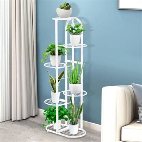 HRIDYA HANDICRAFTS Metal Plant Stand 6 Tier 7 Potted Multiple Flower ...