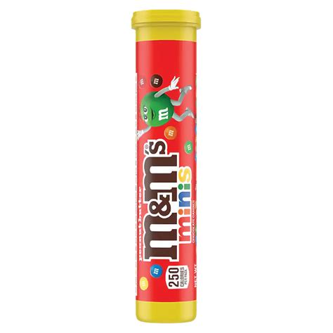 Peanut Butter M&M's Mini Candy Mega Tube - 24ct Box