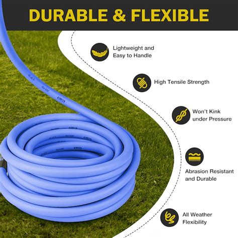 KOTTO Heavy Duty Garden Hose 5/8in High Flow Lightweight Leak-Proof ...