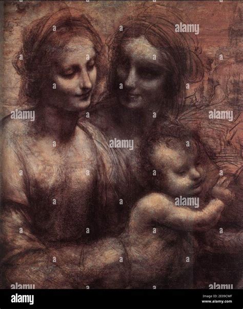Leonardo da vinci, The Virgin and Child with Saint Anne and Saint John ...