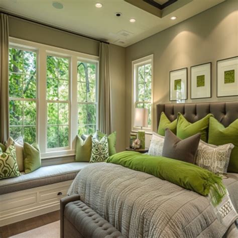 2 Green Bedroom with Gray walls Design Ideas & Images 2026