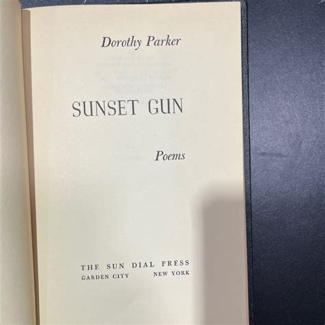 sunset gun poems book, by dorothy parker, 1941 Hardcover, Vintage ...