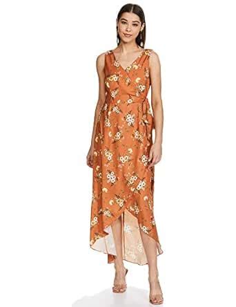 Buy FabAlley Women's Georgette Bubble Hem Maxi Dress at Amazon.in
