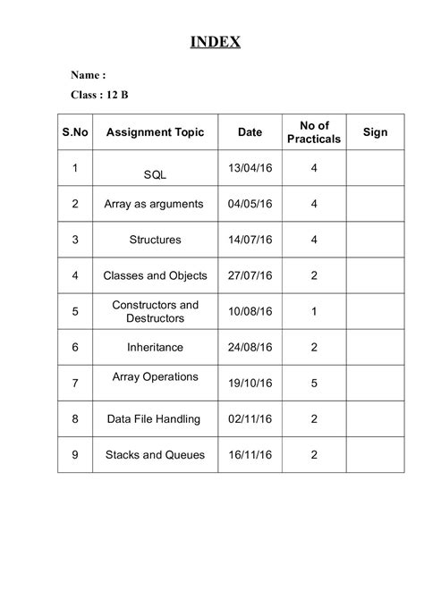 Image result for Index Computer Science
