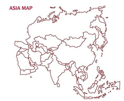 Image result for Asia Map Printable