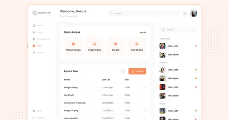 File Management Dashboard UI 的图像结果