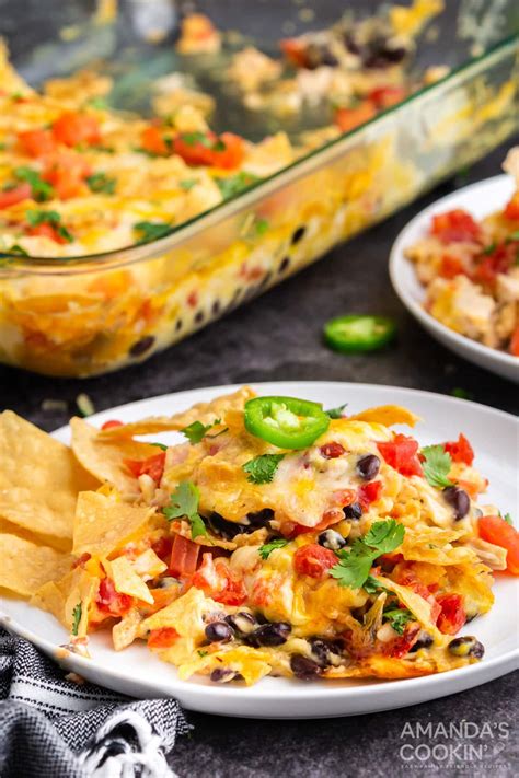 Mexican Chicken Casserole - Amanda's Cookin' - Casseroles