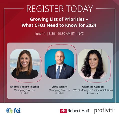 Julia Gaeta on LinkedIn: Join Robert Half, Protiviti and FEI NYC on June 11
