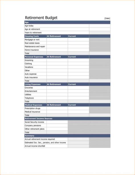 Retirement Planning Worksheet 的图像结果