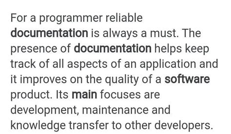 Please explain program documentation. Why is it important?. - Brainly.in