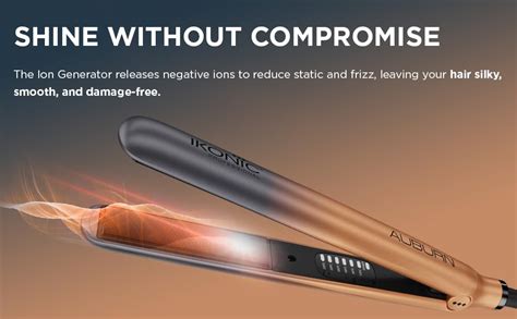 IKONIC Professional S3+ (Auburn) Hair Straightener with ION Technology ...