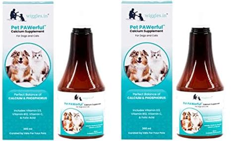 Buy WIGGLES Pet PAWerful Calcium Phosphorus Syrup Supplement Dogs Cats ...