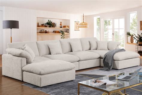 Latitude Run® 155.7" U Shape Sectional Sofa Cloud Couch With Removable ...
