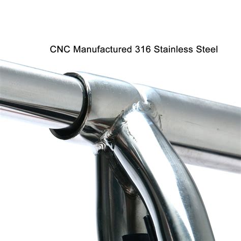 Buy DasMarine 4 Step Stainless Steel Pontoon Boat Ladder, Folding ...