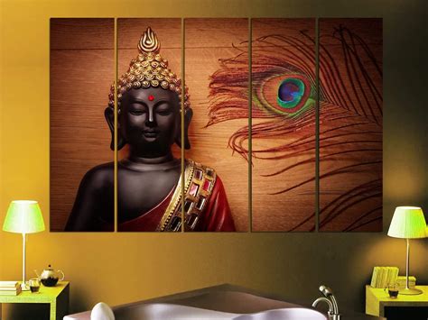 KYARA ARTS Wood Religious Wall Painting, Multicolour, 50 X 30 Inch ...