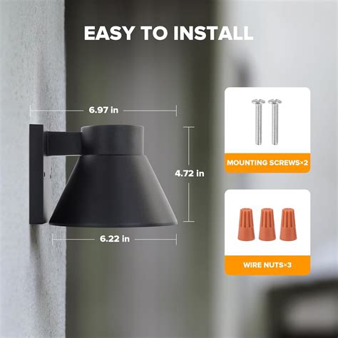 UME 2 Pack LED Outdoor Wall Light Fixtures, Black India | Ubuy