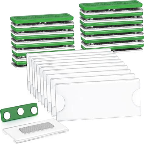 Magnetic Name Dadges, 10Pcs Magnetic Badge Holder, Name Badges for Work ...