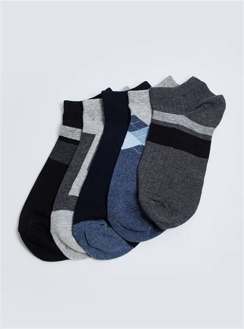 Buy Men Patterned Ankle Length Socks - Pack of 5 Online at just Rs. 399 ...