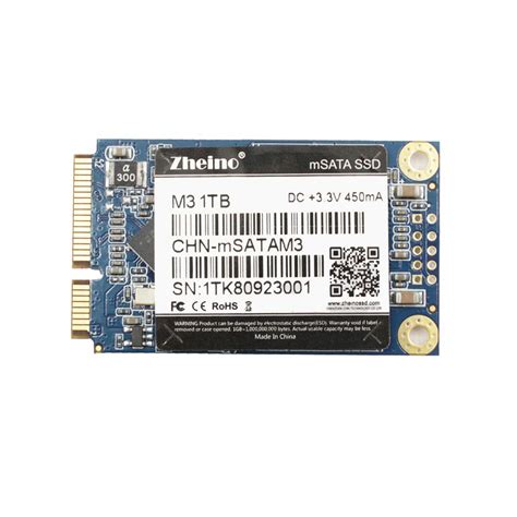 Zheino mSATA SSD 1TB M3 3D Nand Mini SATA SSD Internal Solid State ...
