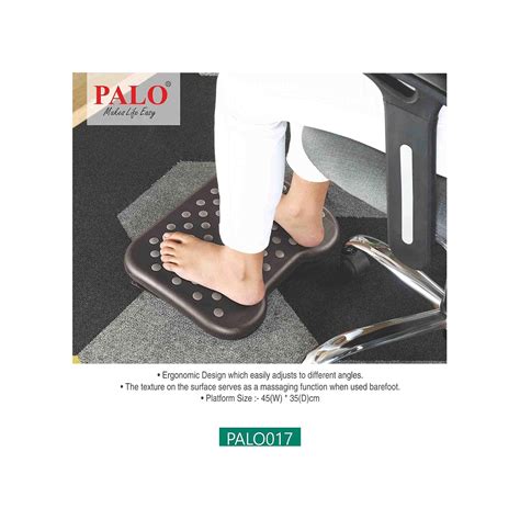 Palo Ergonomic Angle Adjustable Footrest with Soft Convex Points