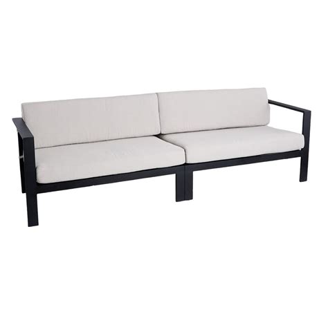 Crosby St. 2-Piece Soho Black Steel Patio Sofa | At Home