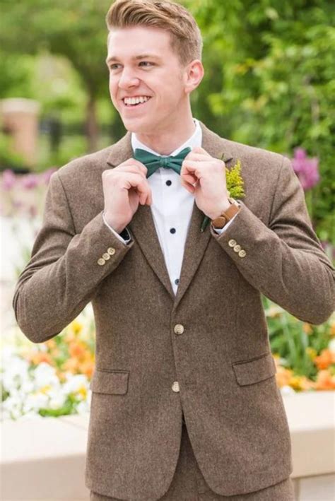 Mens Tweed Coat Wedding Brown Blazer Winter Brown Coat Sainly