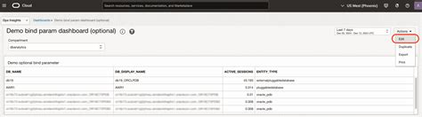 Optionalen Bind-Parameter in einem Dashboard hinzufügen