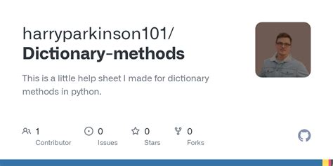 List of Python Dictionary Methods 的图像结果