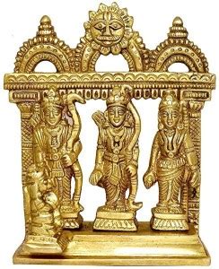 Filfora Metal Lord Ram Darbar Idol Puja Diwali Decoration (10x3x14.5 cm ...
