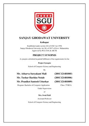 Documentadmin report - SYNOPSIS Project Title: Online Gaming ...