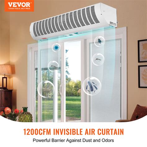 VEVOR 36" Commercial Indoor Air Curtain Super Power 2 Speeds 1200CFM ...