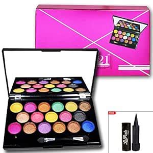 Buy Glam 21 Professional Eye Shadow With LaPerla Kajal- ES501(17 Color ...