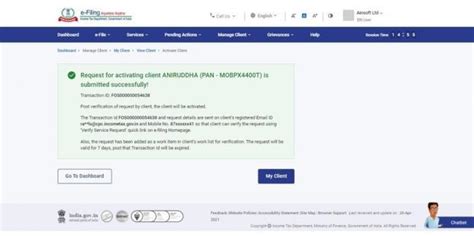 View Client Details (by ERIs) > User Manual | Income Tax Department