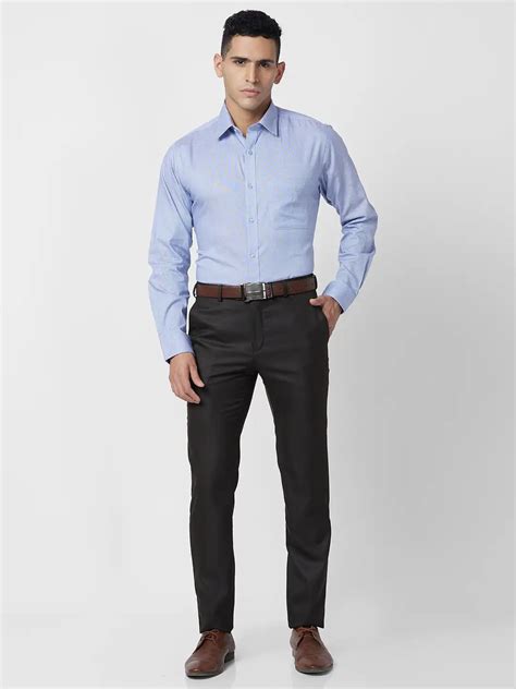 Raymond Men Brown Structure Slim Fit Polyester Blend Trouser – MyRaymond